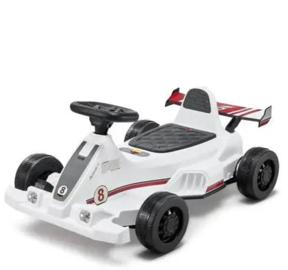 SucceBuy 6V 4.5Ah Electric Pedal Go Kart Portable Outdoor Racing Toys 20000 RPM Motor with LED Headlight&Horn for Kids Boy Gifts Trikidsworld