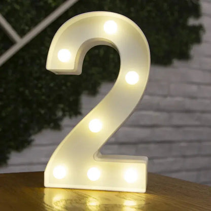 Alphabet Letter LED Lights Luminous Number Lamp Decor  Battery Night Light for home Wedding Birthday Christmas party Decoration Trikidsworld