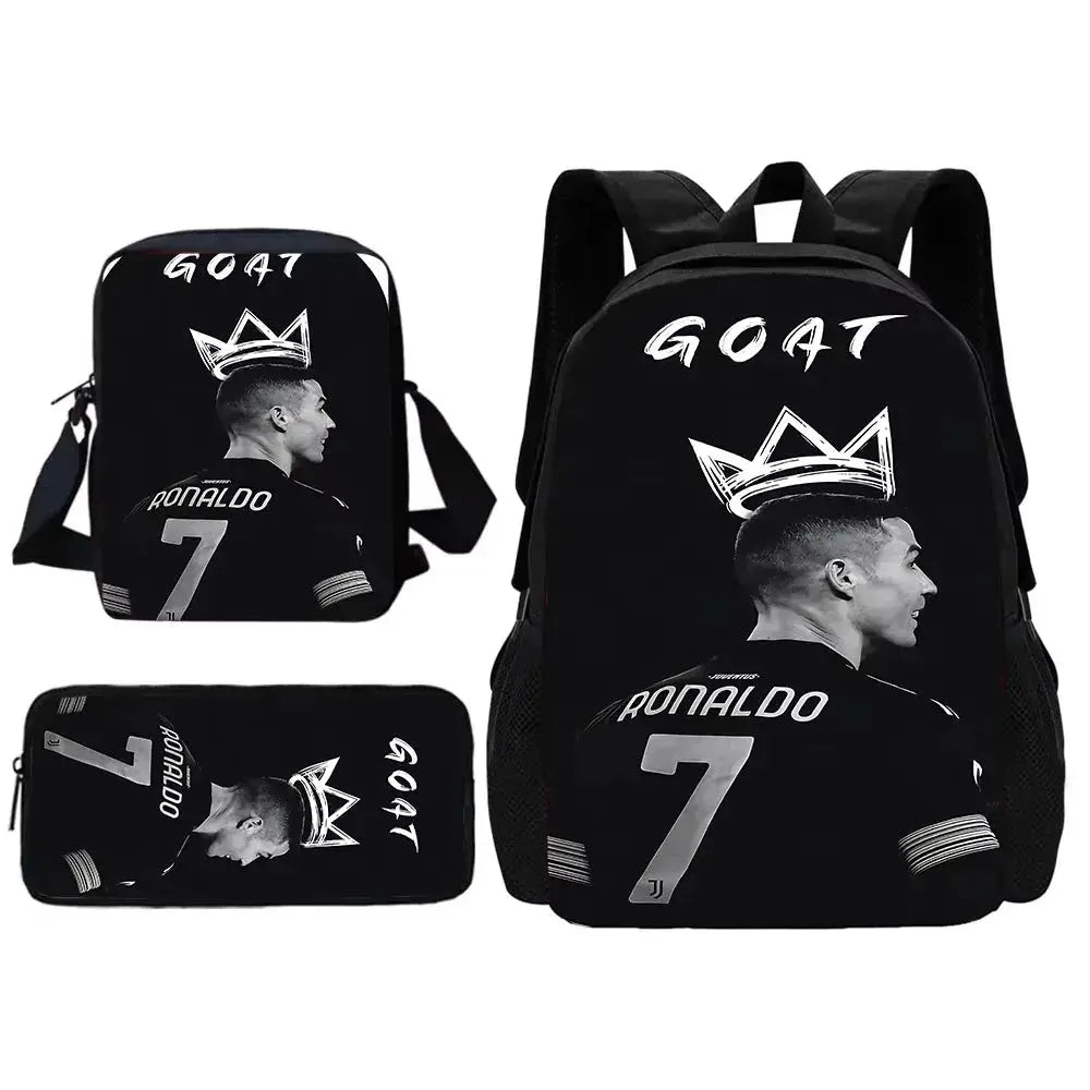 Football CR7 Child School Backpack With Shoulder Ronaldo Bags Trikidsworld