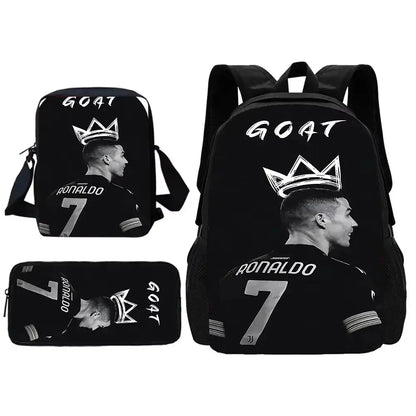 Football CR7 Child School Backpack With Shoulder Ronaldo Bags Trikidsworld