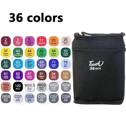 24-80 Colors Double Headed Oily Art Marker Pen Set for Drawing Trikidsworld