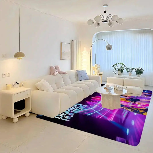 Kpop D-demon Hunters Floor Mat Rectangle Anti-slip Home Soft Badmat Front Door Indoor Outdoor Mat Welcome Doormat Trikidsworld