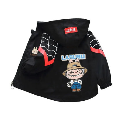 Kids labubu Clothes Autumn Baby Boys Girls Jacket Fashion Cartoon Stitch Print Outerwear for Kids Clothes Children Summer Coat Trikidsworld
