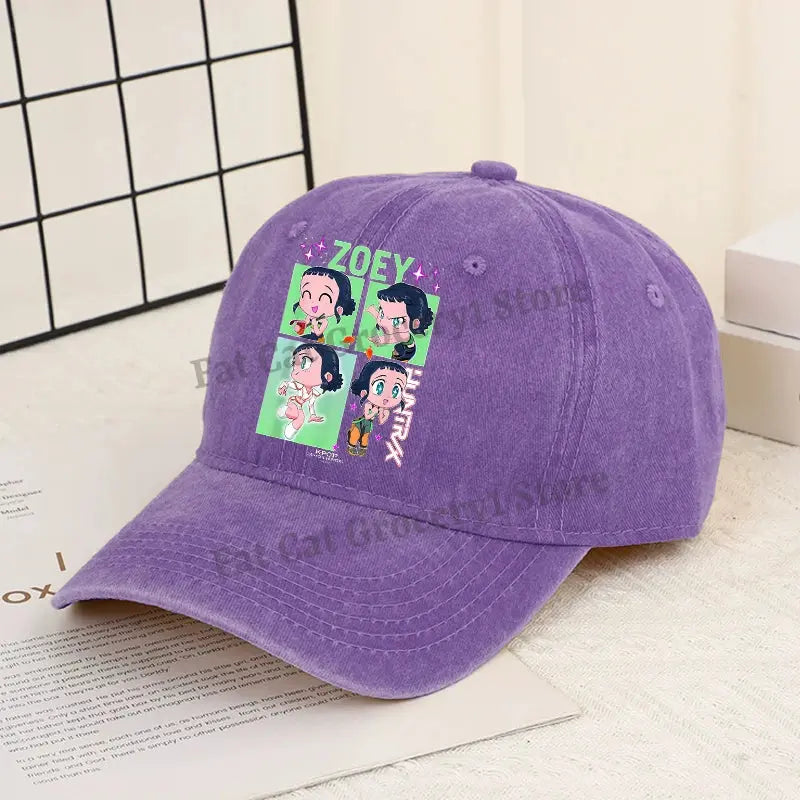 Kpop Demon Hunter Baseball Cap Women Anime Rumi Mira Zoey Sun Hat Adult New Outdoor Sport Sunbonnet Fashion Retro Headgear Gift Trikidsworld