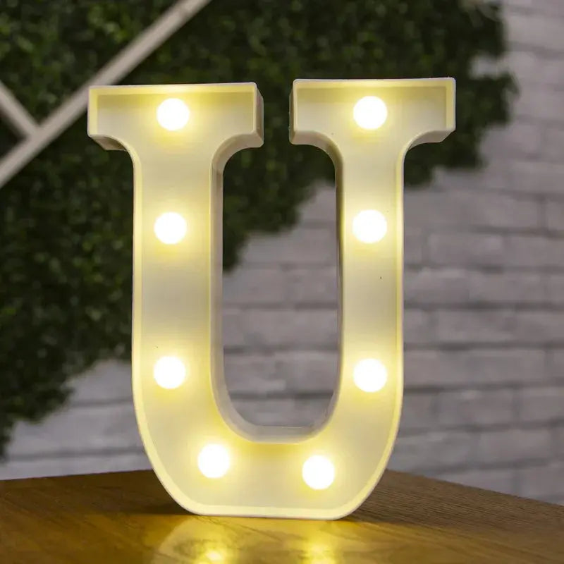 Alphabet Letter LED Lights Luminous Number Lamp Decor  Battery Night Light for home Wedding Birthday Christmas party Decoration Trikidsworld