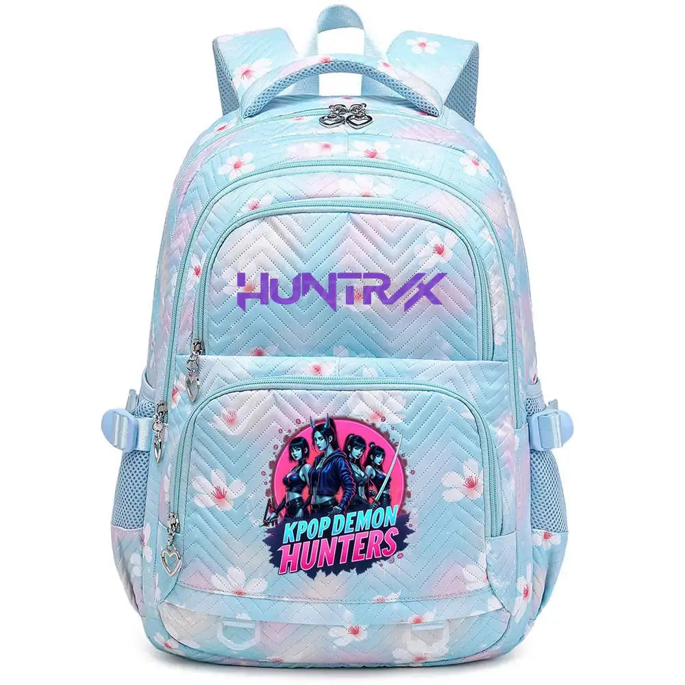 KPop Demon Hunters Backpack Rumi Mira Zoey HUNTR/X Saja Boys Print Cartoon School Bag Large Capacity Student Travel Backpacks Trikidsworld