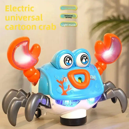 Electric Crawling Toy Crab Eye Blinking Cartoon Animal Simulation with Colorful Music Lights Cross-Border New Arrival Plush Toys Trikidsworld