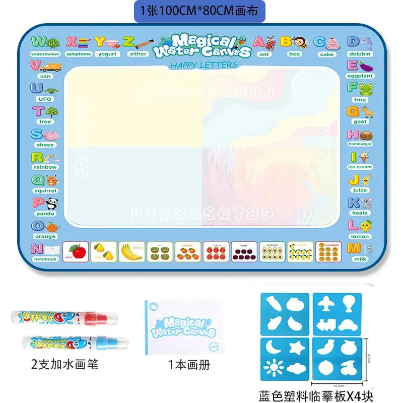 Oversized Magical Water Canvas pens Montessori Toys Learning Blanket Writing Children Drawing Repeated Graffiti Painting kid toy Trikidsworld