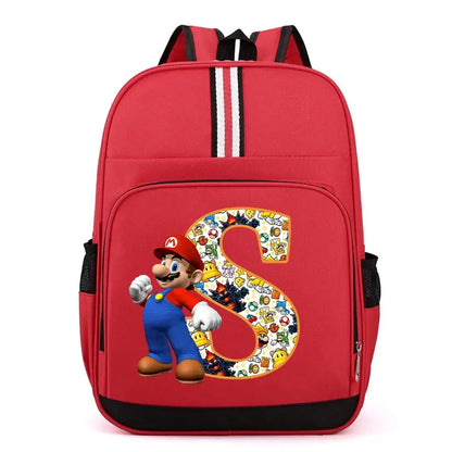 Super Mario Kids Backpack – Cartoon A-Z Schoolbag for Boys Trikidsworld