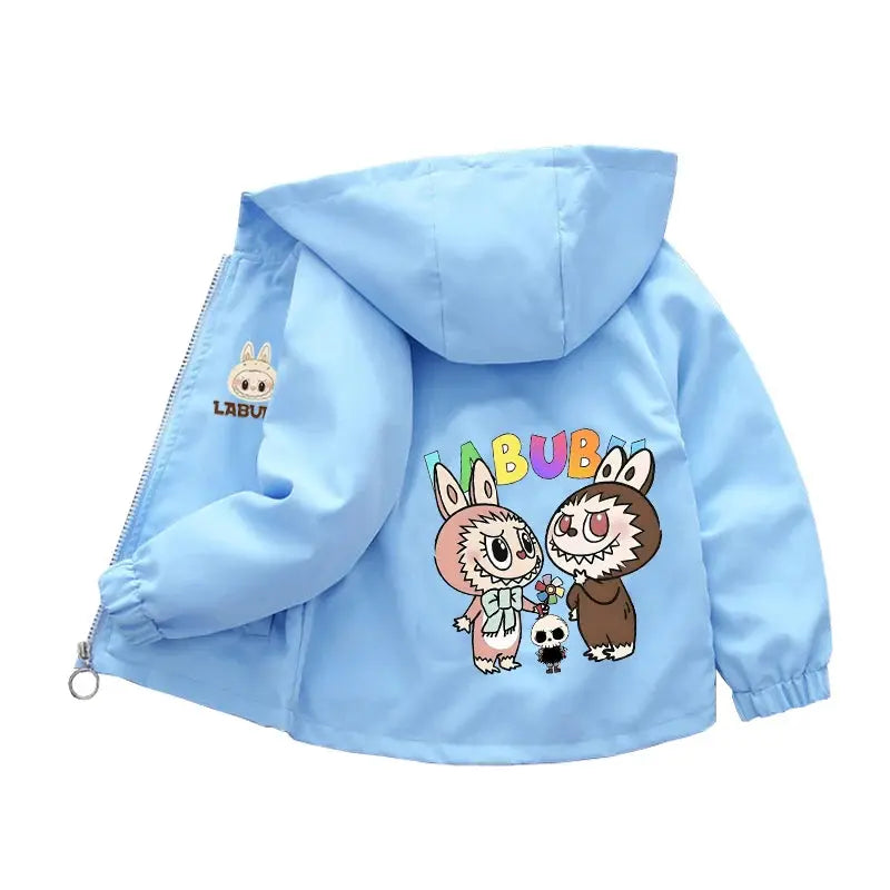Kids labubu Clothes Autumn Baby Boys Girls Jacket Fashion Cartoon Stitch Print Outerwear for Kids Clothes Children Summer Coat Trikidsworld