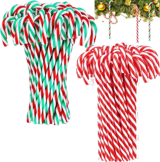 Xmas Candy Canes Pendant Acrylic Xmas Tree Twisted Crutch Hanging Ornament Happy New Year Christmas Party Home Decoration Gifts Trikidsworld