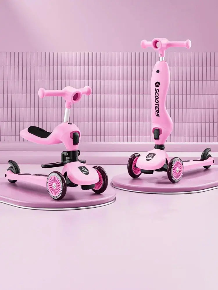 Wheel -3 Foldable Kids' Scooter – Musical, Portable, Multimode Ride Trikidsworld