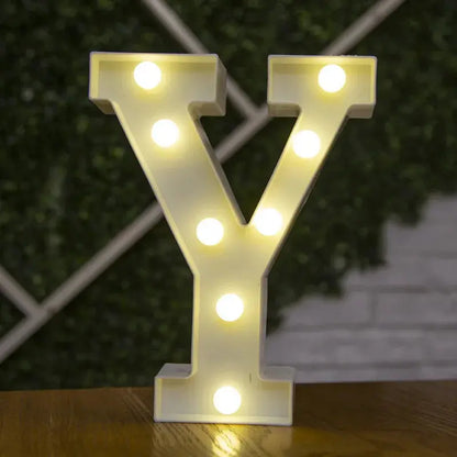 Alphabet Letter LED Lights Luminous Number Lamp Decor  Battery Night Light for home Wedding Birthday Christmas party Decoration Trikidsworld