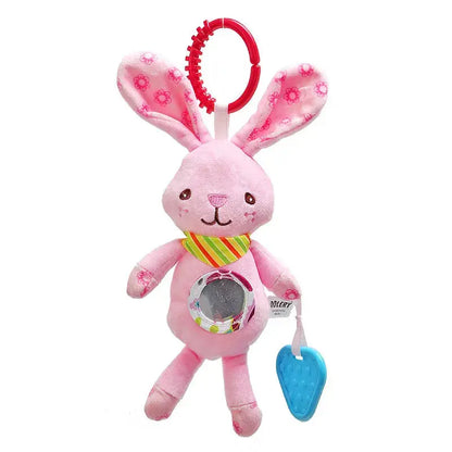 Baby Sensory Hanging Rattles Soft Learning Toy Plush Animals Stroller Infant Car Bed Crib with Teether for Bebe Babies Toddlers Trikidsworld