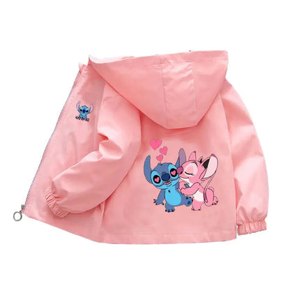 Kids labubu Clothes Autumn Baby Boys Girls Jacket Fashion Cartoon Stitch Print Outerwear for Kids Clothes Children Summer Coat Trikidsworld