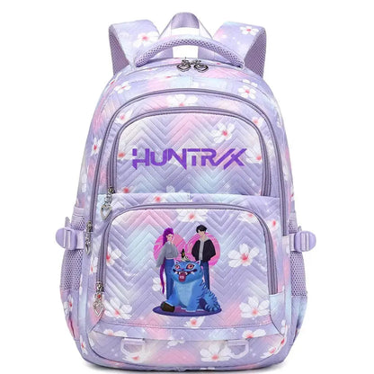 KPop Demon Hunters Backpack Rumi Mira Zoey HUNTR/X Saja Boys Print Cartoon School Bag Large Capacity Student Travel Backpacks Trikidsworld