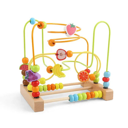 Montessori Wooden Bead Maze & Abacus Toy for Toddlers 1–3 Years Trikidsworld