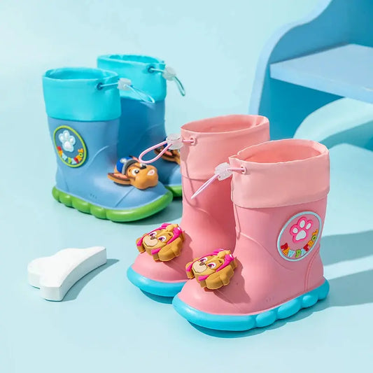 PAW Patrol children's rain shoes, non-slip mid-tube soft soled rain boots, baby waterproof rubber shoes Trikidsworld