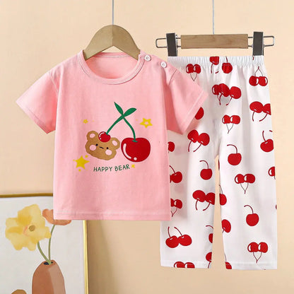 Children Underwear Set Pure Cotton Summer Autumn New Boys Long-sleeved Pajamas Girls Home Clothing Children's Clothing Trikidsworld