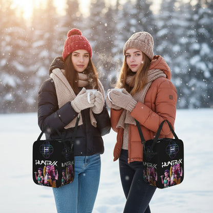 ZOEY Hamburger Ramyeon Ramen Huntrix Lunch Bag Demon Hunters Portable Lunch Box Unisex Travel Cooler Bag Oxford Tote Food Bags Trikidsworld