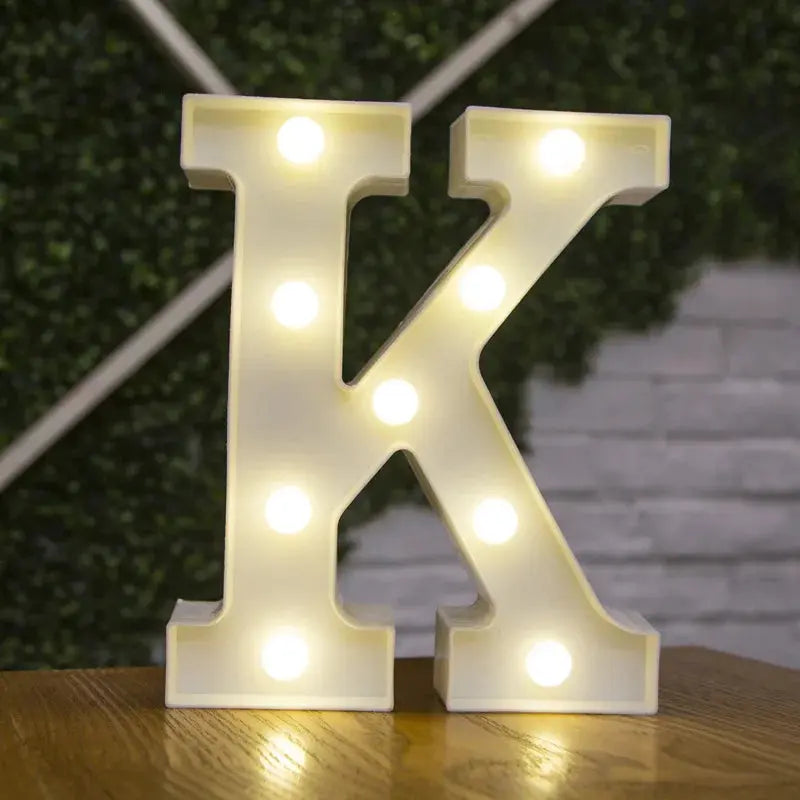 Alphabet Letter LED Lights Luminous Number Lamp Decor  Battery Night Light for home Wedding Birthday Christmas party Decoration Trikidsworld