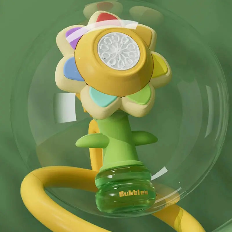Bubble Machine Toy Electric Automatic Sunflower Shaking Head Adjustment Light Dancing One Key Bubble Maker Toy For Kids Trikidsworld