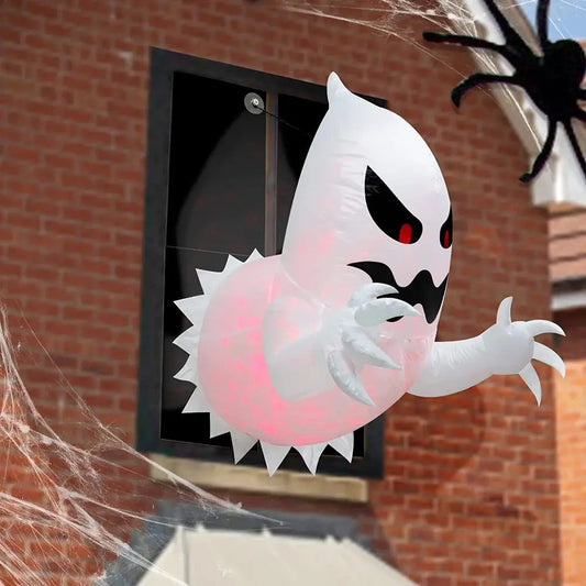 1.4m Halloween Inflatable Ghost Horror Window Ghost Foldable Balloon Outdoor Courtyard Garden Decoration Fun Party Tool Trikidsworld