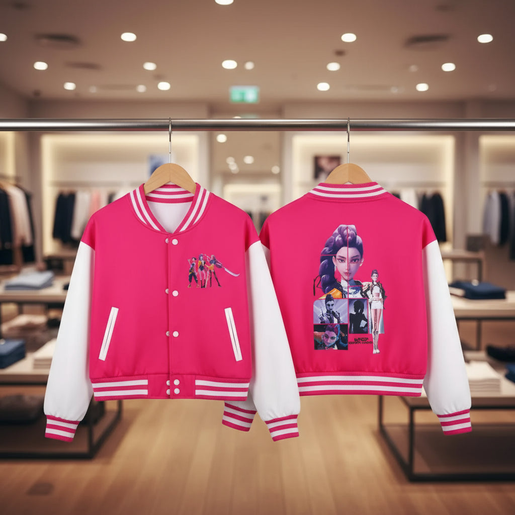 Kids Cartoon KPop Demon Hunters Huntrix Printed Baseball Uniform Hoodie + Pants Spring/Fall Clothing Boys and Girls Tracksuit Trikidsworld