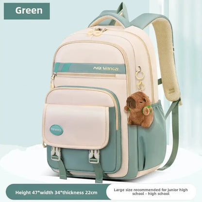 Kids School Backpack With Cartoon Pendant For Kids Teenager Kawaii Schoolbag Girls Children Orthopedics Waterproof Backpacks Trikidsworld