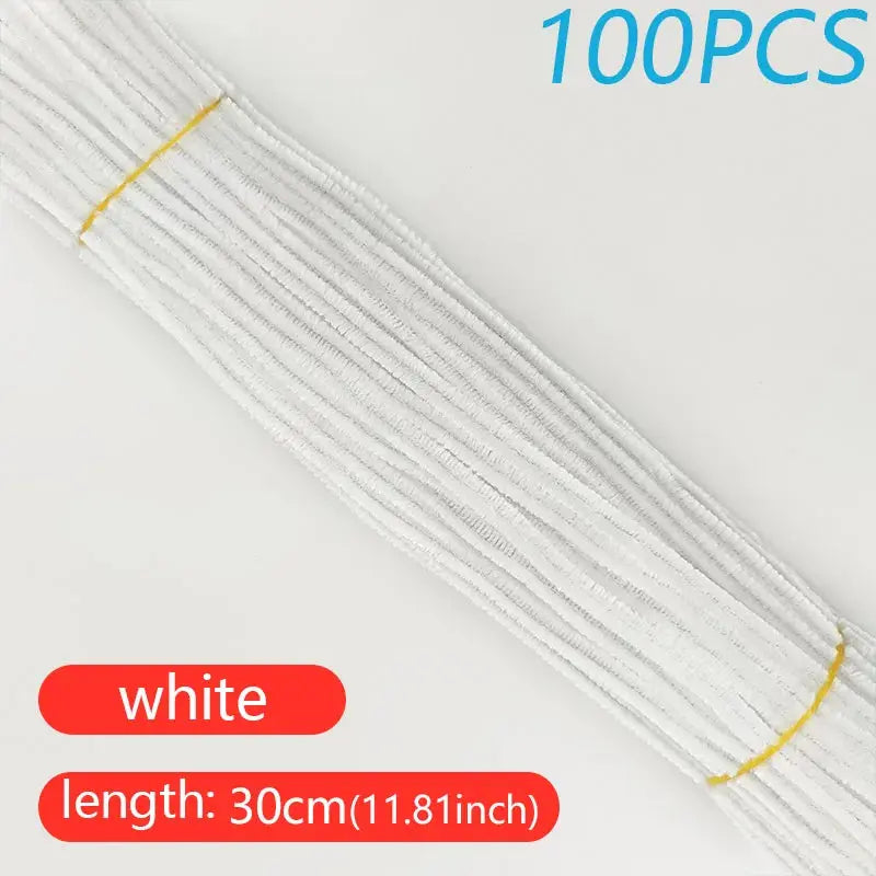 100PCS Colorful Twisted Rod DIY Handcraft Bar Wire Imaginative Wool Root Fluffy Bar Iron Wire Sticks Art Kids Educational Toys Trikidsworld