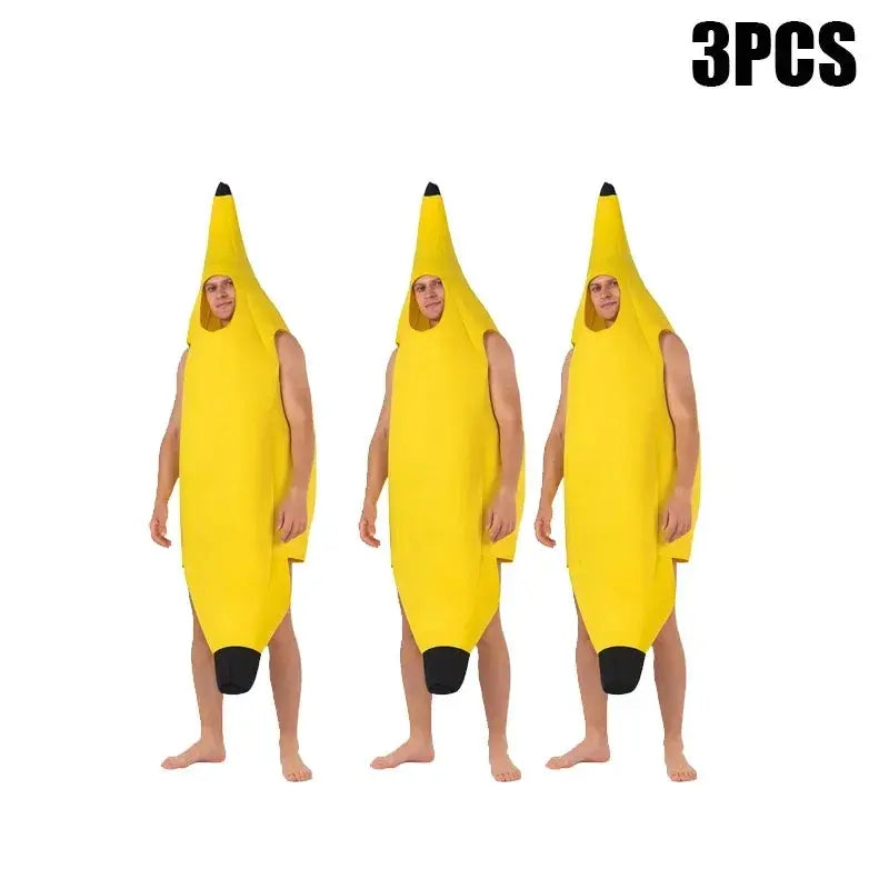 Kids Halloween Banana Costume Fruit Outfit Stage Performance Clothes Parent Child Matching Kindergarten Role Play Decoration Trikidsworld