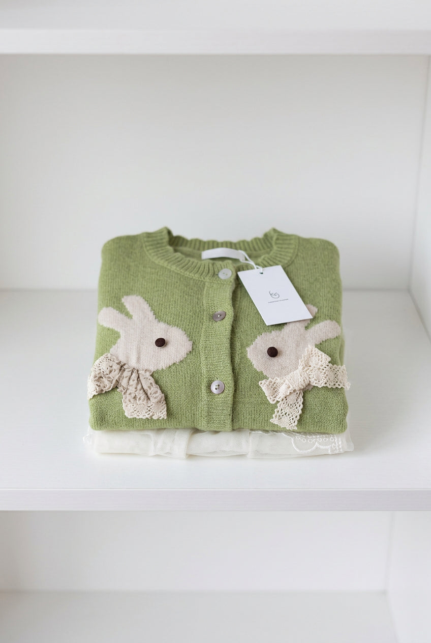 Knitted Jacquard Cardigan for Kids