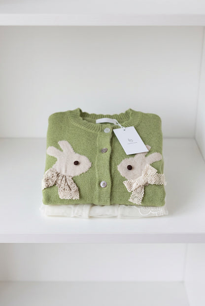Knitted Jacquard Cardigan for Kids