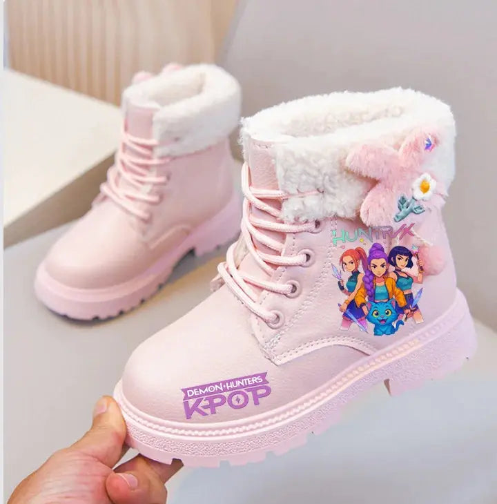 Kids Winter Boots – K-Pop Waterproof High Top Boots