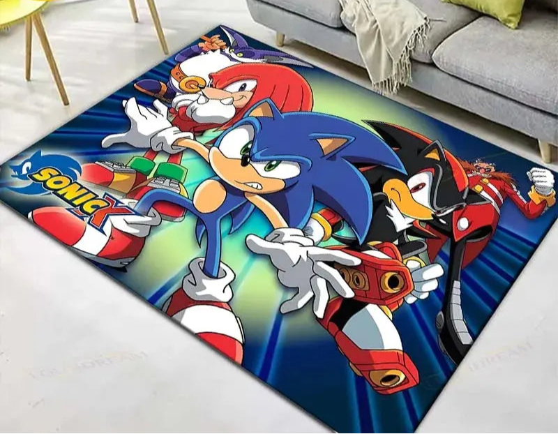 Anime Characters S-Sonics Carpet for  Living Room Home Sofa Decoration,Children Game Large Decor Floor Mat Yoga Mat Large Carpet Trikidsworld