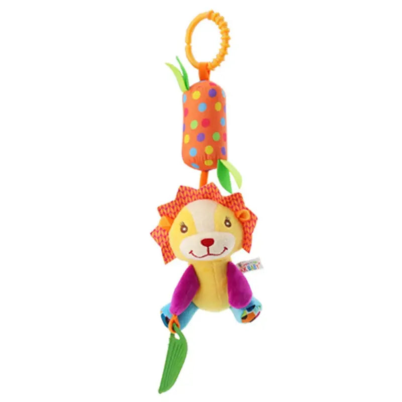 Baby Sensory Hanging Rattles Soft Learning Toy Plush Animals Stroller Infant Car Bed Crib with Teether for Bebe Babies Toddlers Trikidsworld