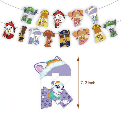 Paw Patrol Birthday Party Decoration Baby Shower Boys Girl Tableware Supplies Cup Tablecloth Numbers Balloon Cake Backdrop Gifts Trikidsworld