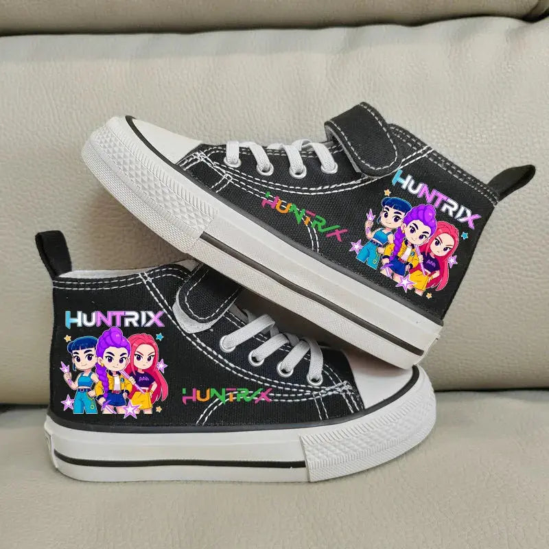 Children's Canvas Shoes High-Top Kpop Demon Hunter Girls Sneakers Breathable Kids sports Shoes Student Running Tennis Shoe Trikidsworld