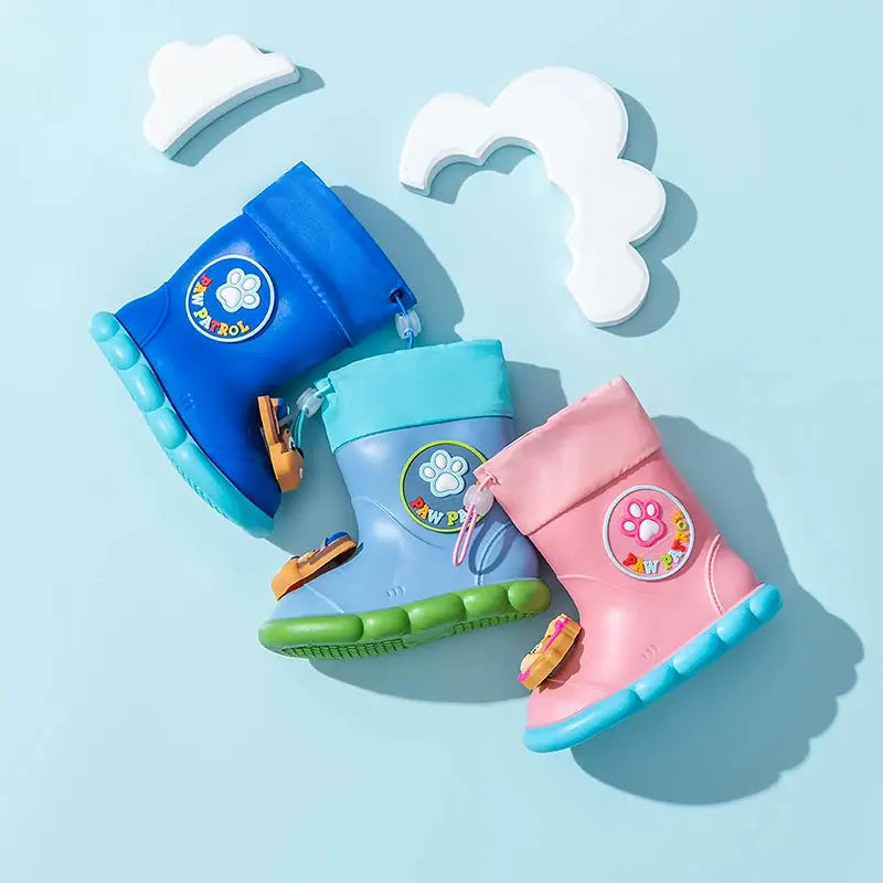 PAW Patrol children's rain shoes, non-slip mid-tube soft soled rain boots, baby waterproof rubber shoes Trikidsworld