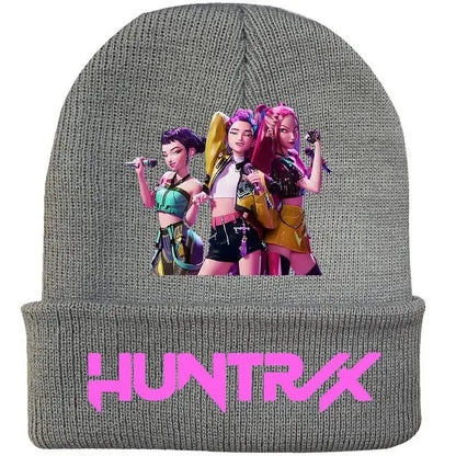 Kpop Demon Hunter Cute Knitted Hat Girls Anime  Rumi Mira Zoey Cap Kids Winter Outdoors Warm Beanies Kid Headgear Birthday Gift Trikidsworld