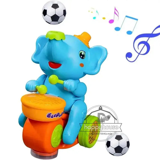 Musical Walking Elephant Drummer Toys for  Kid Musical Toy with LED Light Music Sensory Activity Toys Learning Educational Toys Trikidsworld
