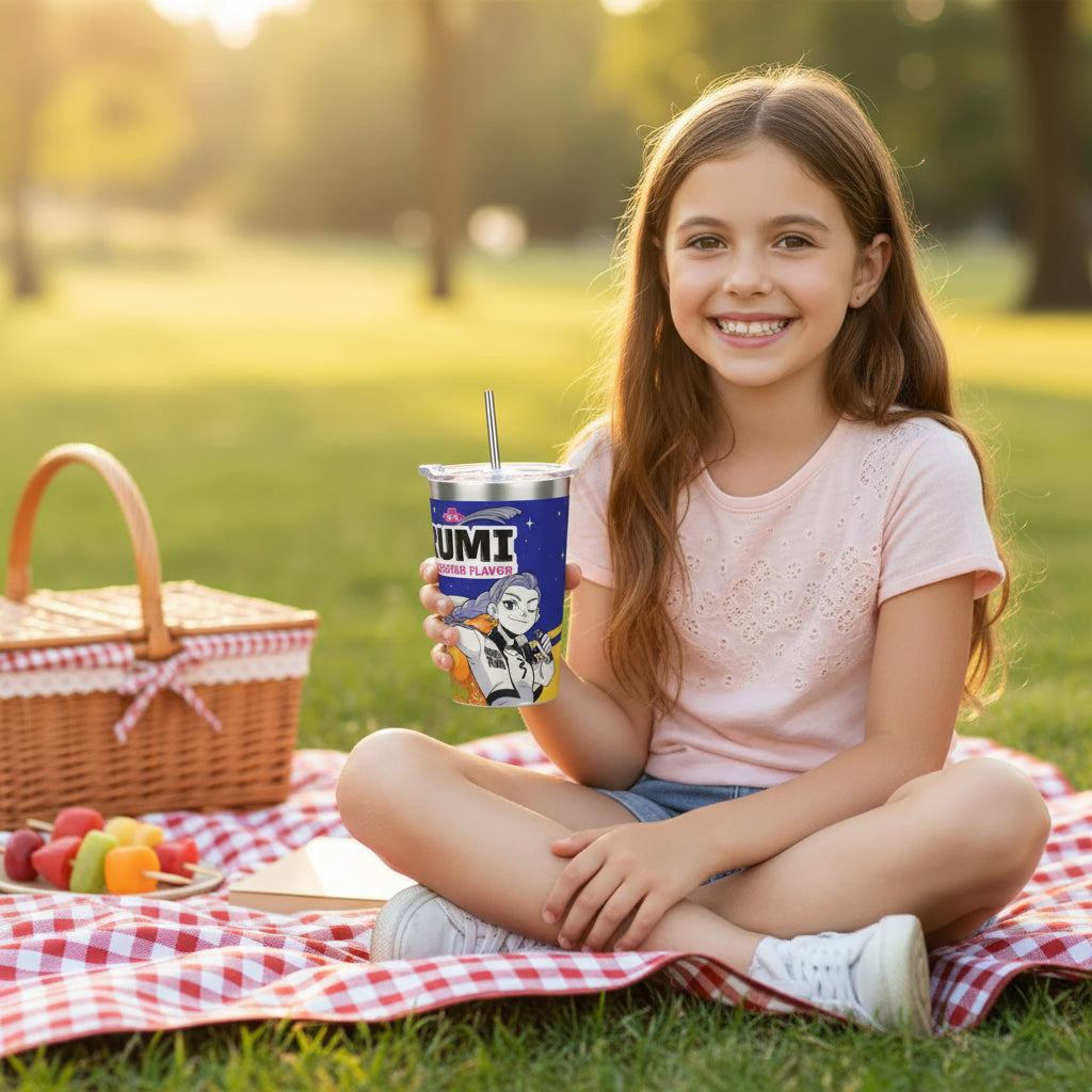 Kid's Kpop Demon Hunters Ramen Rumi Mugs Tumbler 12oz Stainless Steel Double Wall Vacuum Insulated Mug Cups With Straw Trikidsworld