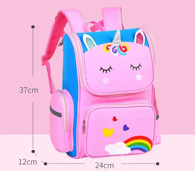 Promotion 2025 Classic Cartoon Primary School Student Backpack Unicorn Ridge Protection Reduce Burden 1-3-6 Grades Space Bag Trikidsworld