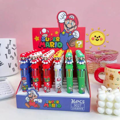 Super Mario Multi-color Pen Superhero Ballpoint Gel Pens Trikidsworld