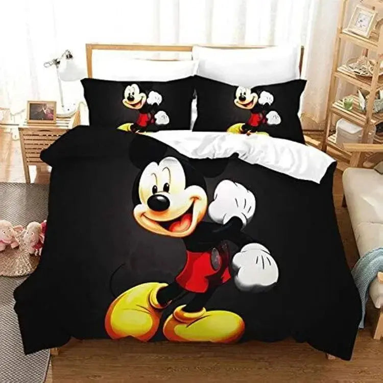 Mickey Minnie Mouse Bedding Sets Comforter Quilt Bed Cover Duvet Cover Pillow Case 2-3 Pieces Sets Kids Adult Size Trikidsworld