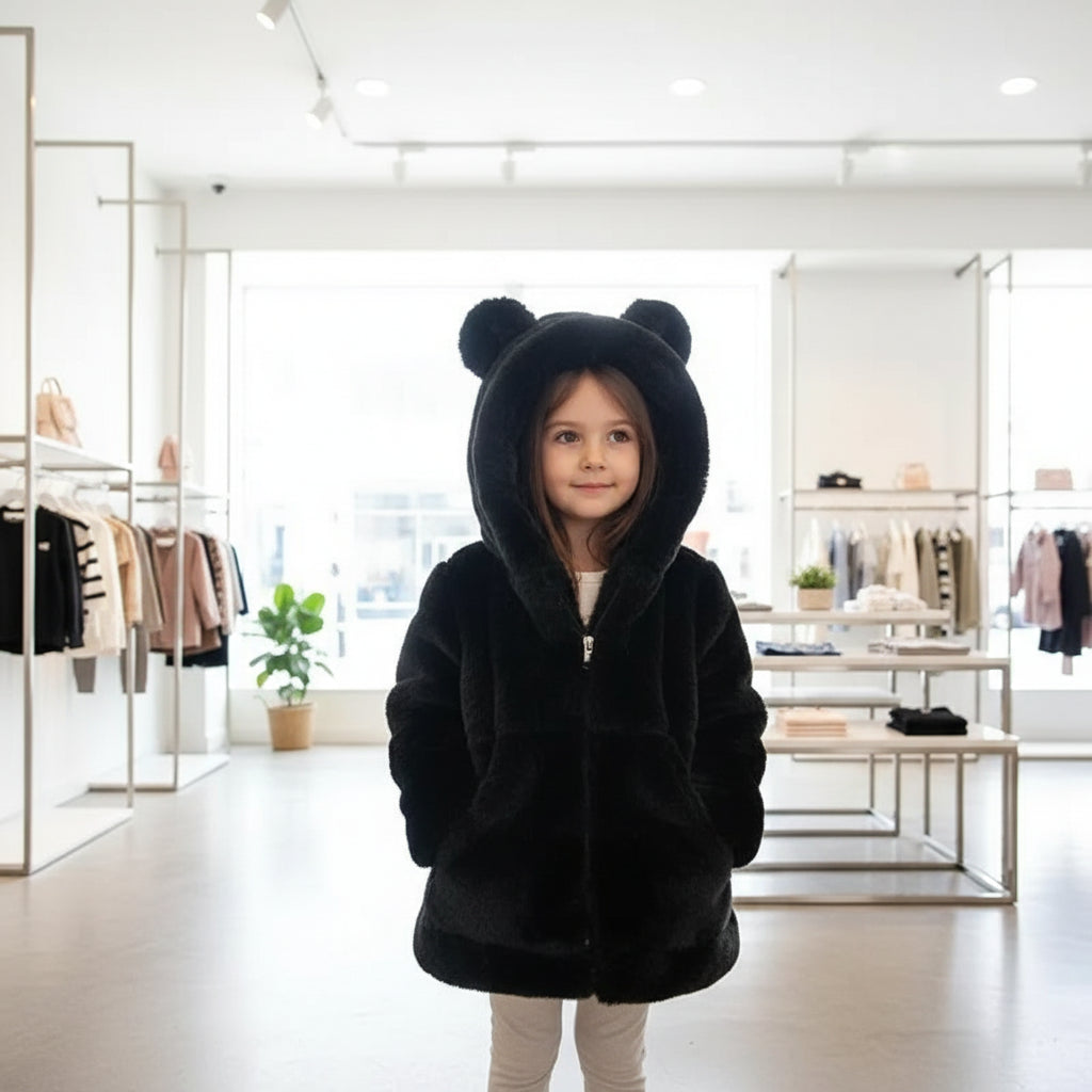 1-7 Year Baby Girls Jacket Autumn Winter Warm Faux Fur Coat For Girls Christmas Princess Outwear Fashion Plush Children Clothing Trikidsworld