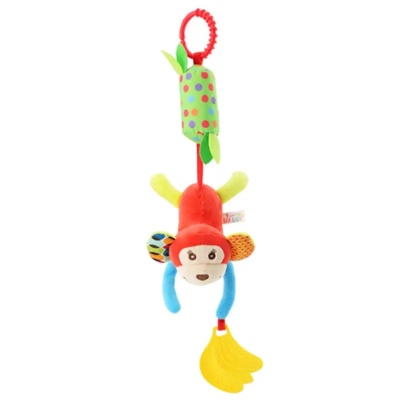 Baby Sensory Hanging Rattles Soft Learning Toy Plush Animals Stroller Infant Car Bed Crib with Teether for Bebe Babies Toddlers Trikidsworld