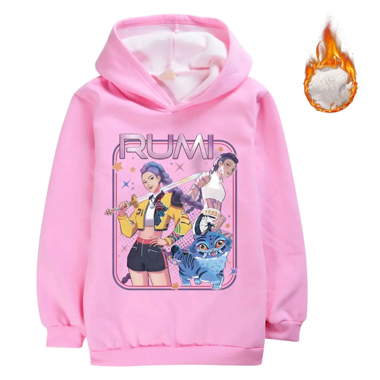 KPop Demon Hunters Rumi Teen Boys Girls Zipper Hoodie Jacket Pullover Sweatshirt Children's Hoody Coat Winter Christmas Gift Trikidsworld