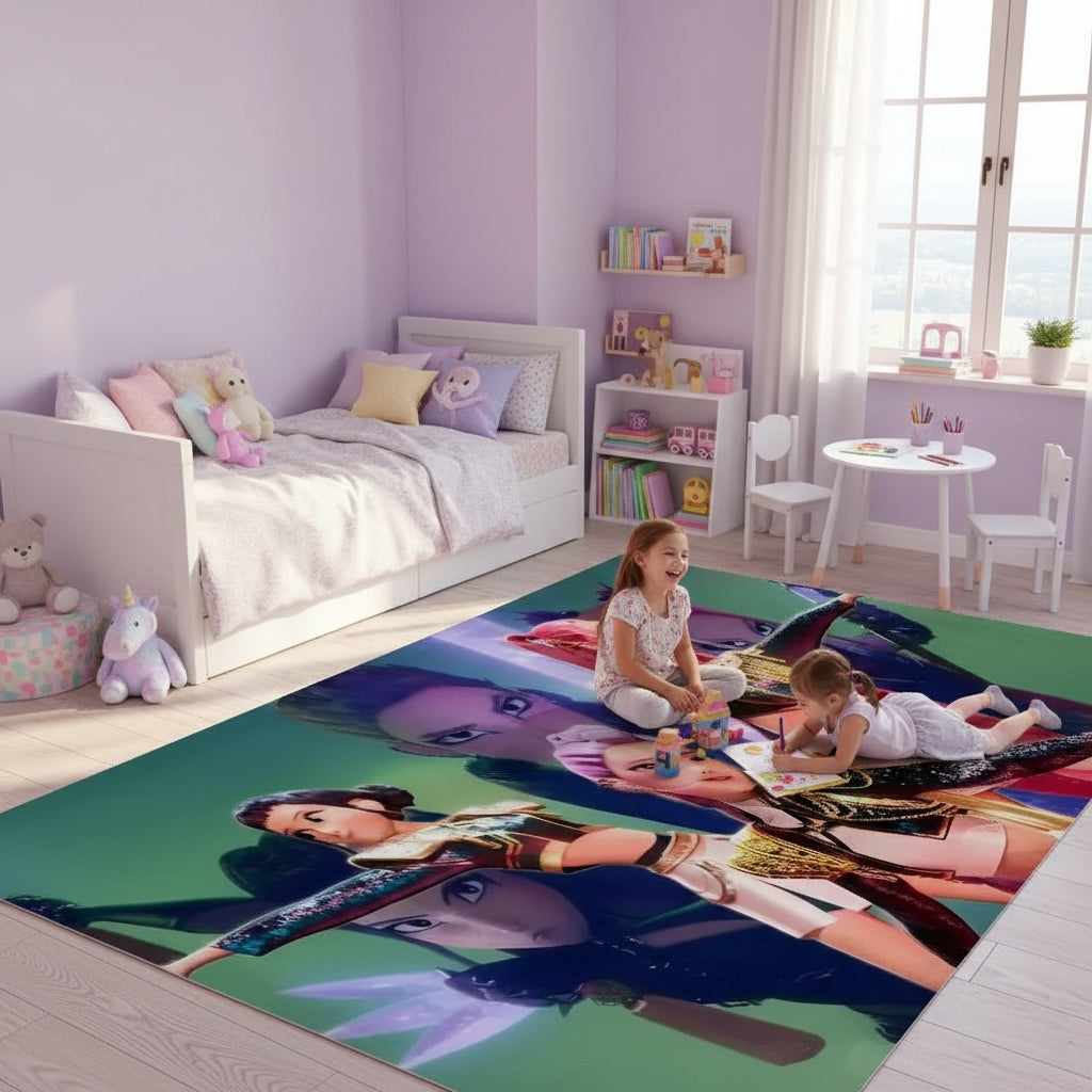 Kpop D-demon Hunters Floor Mat Rectangle Anti-slip Home Soft Badmat Front Door Indoor Outdoor Mat Welcome Doormat Trikidsworld