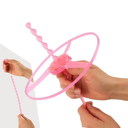 1-10Pcs Flying Helicopter Toy Hand Rotating Circle Bamboo Dragonfly Hand Rub Plastic Propeller for Outdoor Flying Toy Kids Gift Trikidsworld